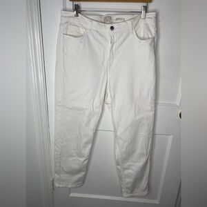 JEN7 for All Mankind White Denim Ankle Straight Jeans Pictured AS-IS